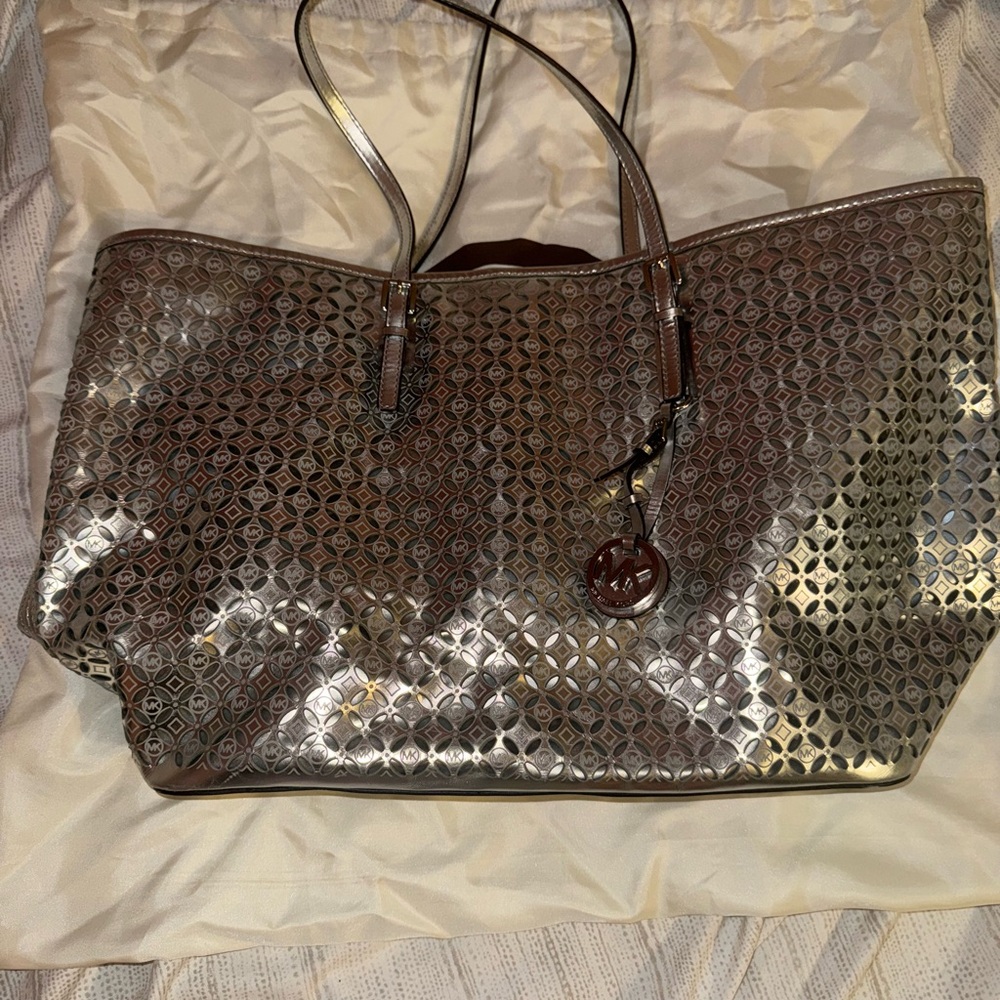 Stylish Silver Tote Bag